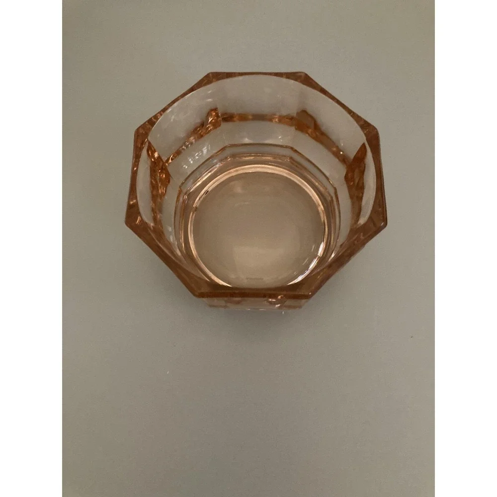 Cambridge Pink Depression Glass Octagonal Bowl Candy Dish Vintage  NO LID